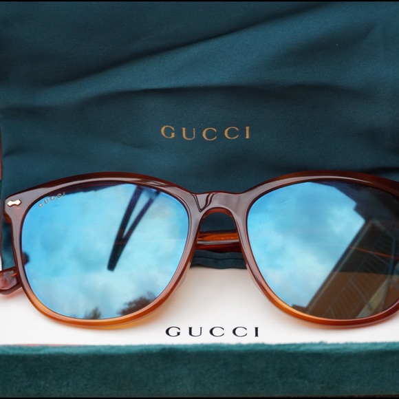 Gucci 59mm Square Sunglasses In Havana-Blue main image 8